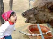 girl confuses animal with president bush